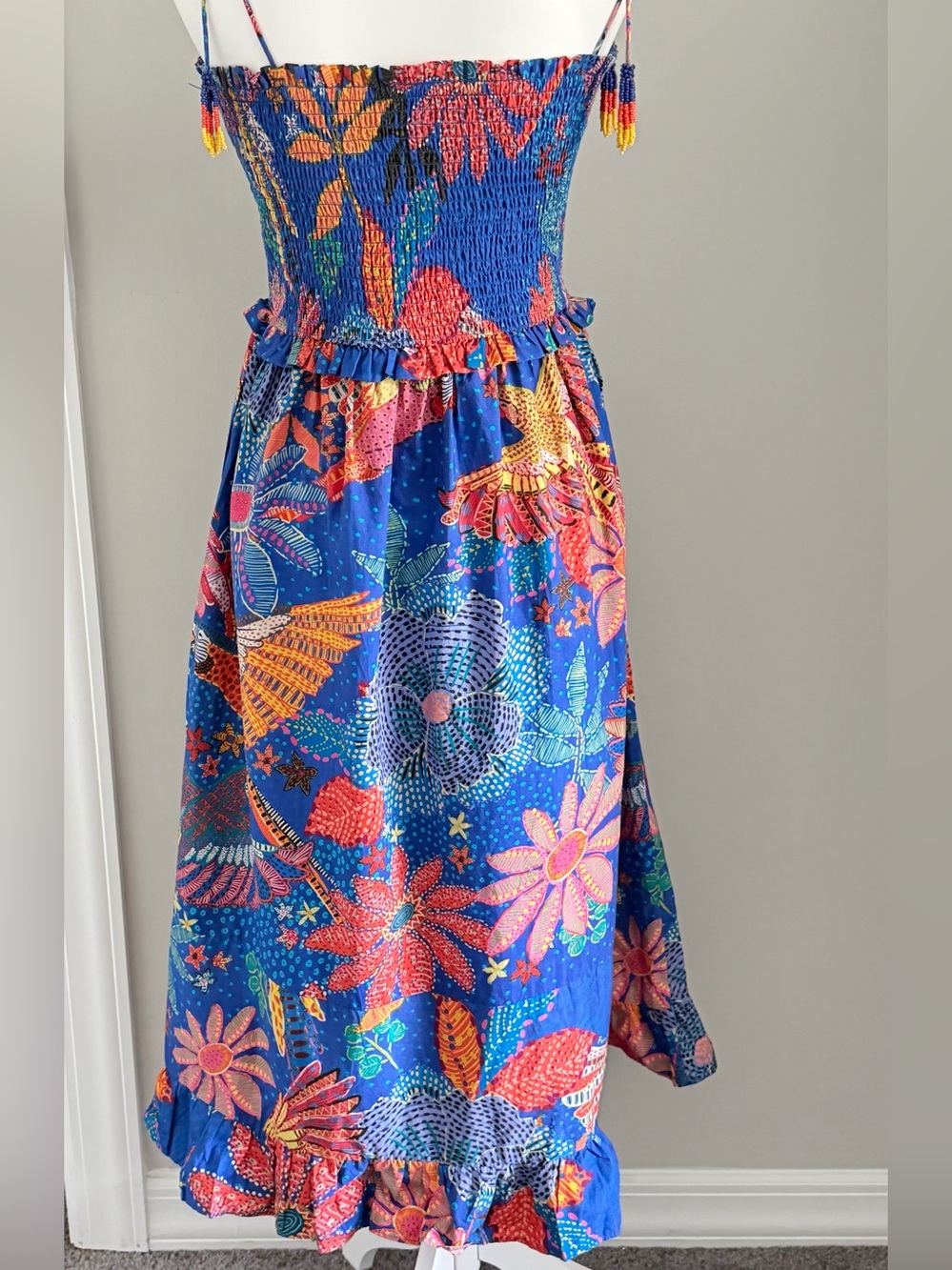 NWT Farm Rio Smocked Cover-Up Midi Dress Size M - Picture 8 of 10